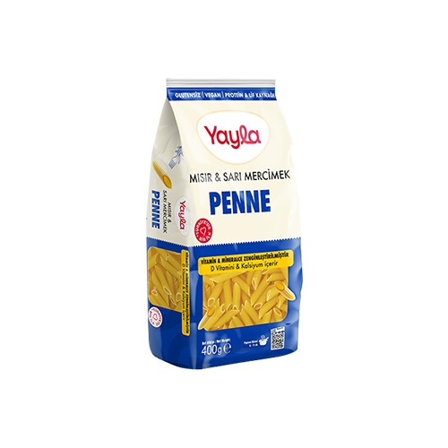 Yayla Mısır ve S.mercimekli Kalem Makarna 400 Gr