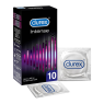 Durex İntense Ekstra Uyarıcı Jel İle Tırtıklı Ve Kabartmalı Prezervetif 10'lu